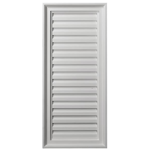 Ekena Millwork Vertical Urethane Gable Vent Louver, Functional, 16"W x 35"H GVVE16X35F - main